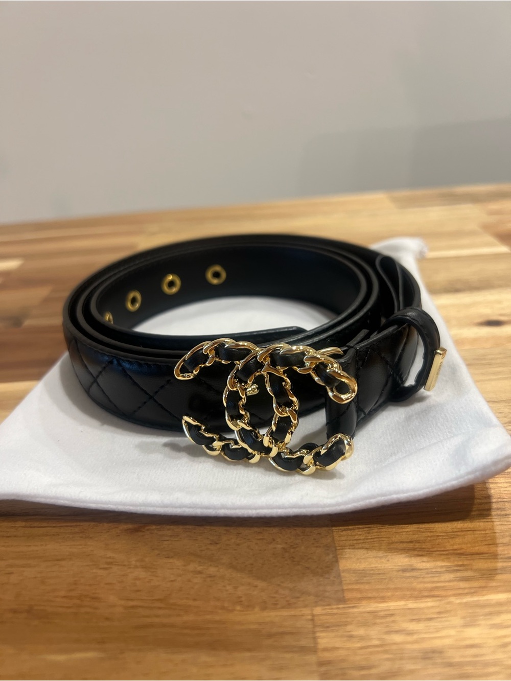 Chanel leather belt